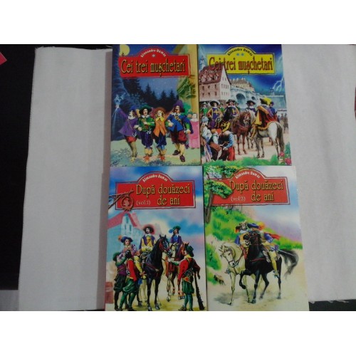 CEI TREI MUSCHETARI + DUPA DOUAZECI DE ANI - Alexandre Dumas ( 4 volume) CEI TREI MUSCHETARI + DUPA DOUAZECI DE ANI - Alexandre Dumas ( 4 volume)